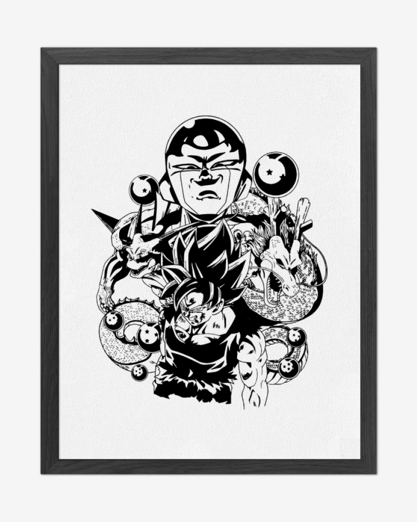Cuadro decorativo Blanco de Saga de freezer 