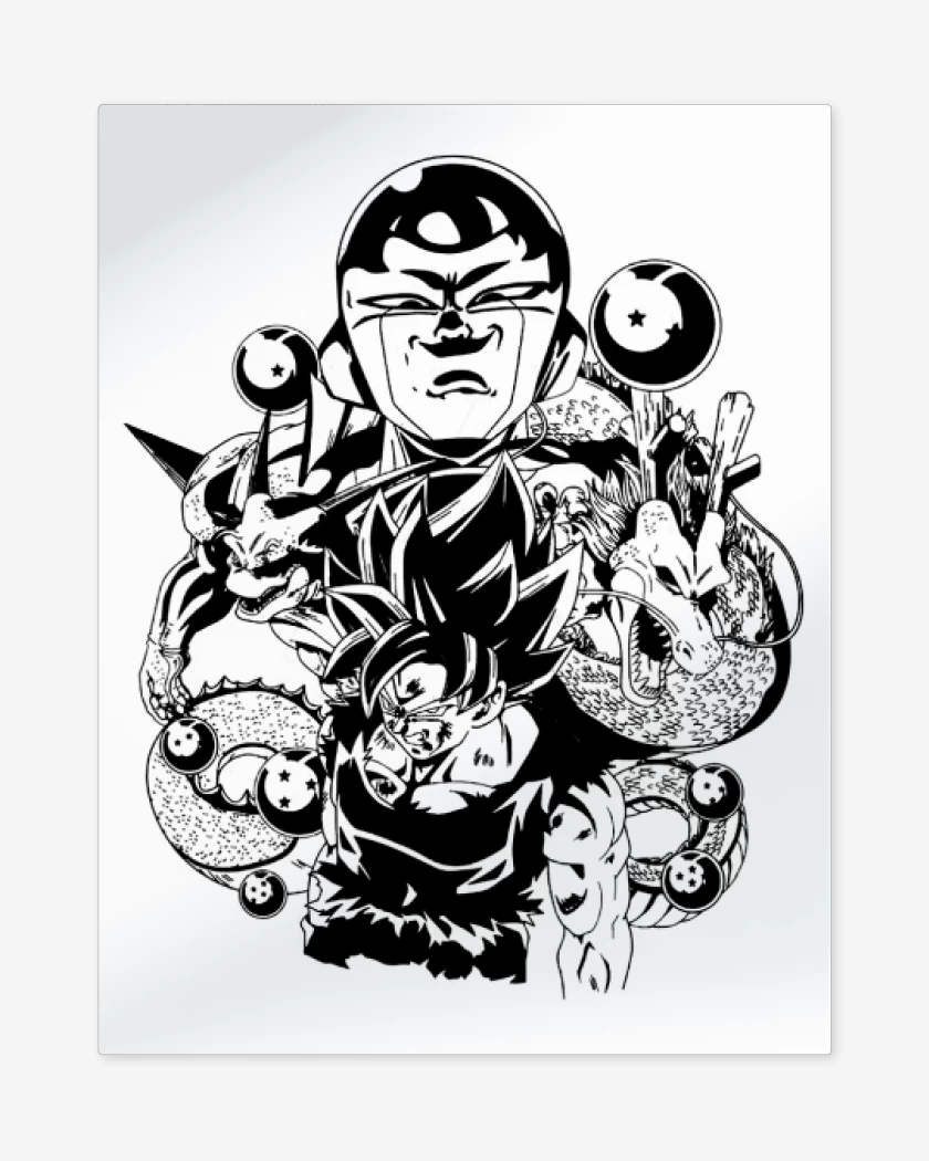 Print metalico Blanco de Saga de freezer 