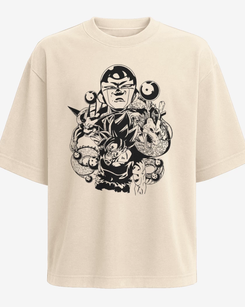 Polera Oversize Beige de Saga de freezer 