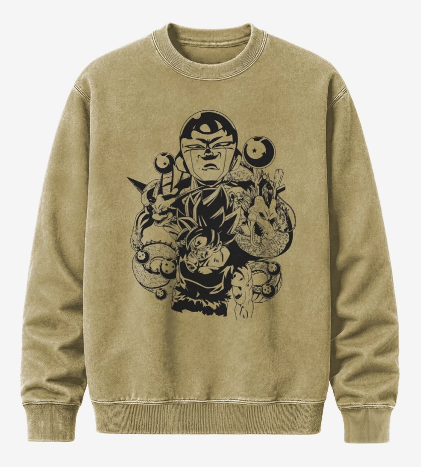 Poleron Polo Acid Wash Beige de Saga de freezer 