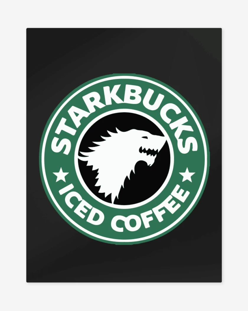 Print metalico Negro de starkbucks ice coffee