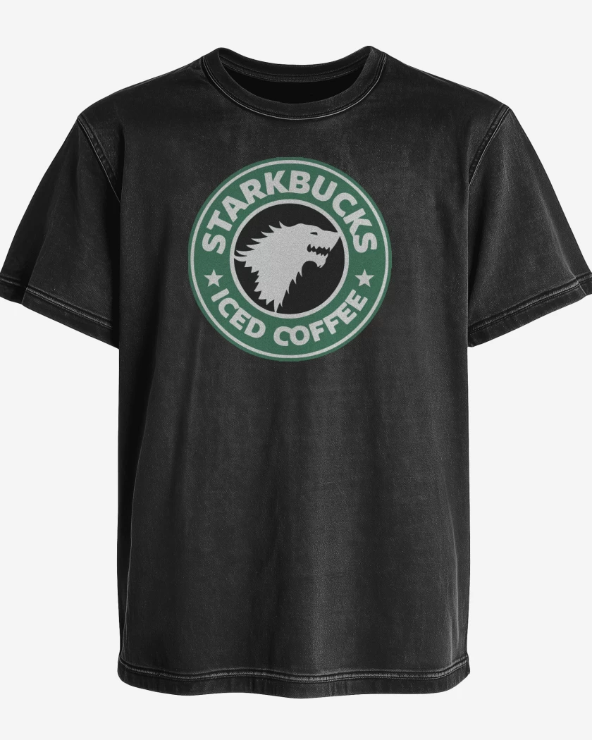 Polera desgastada starkbucks ice coffee