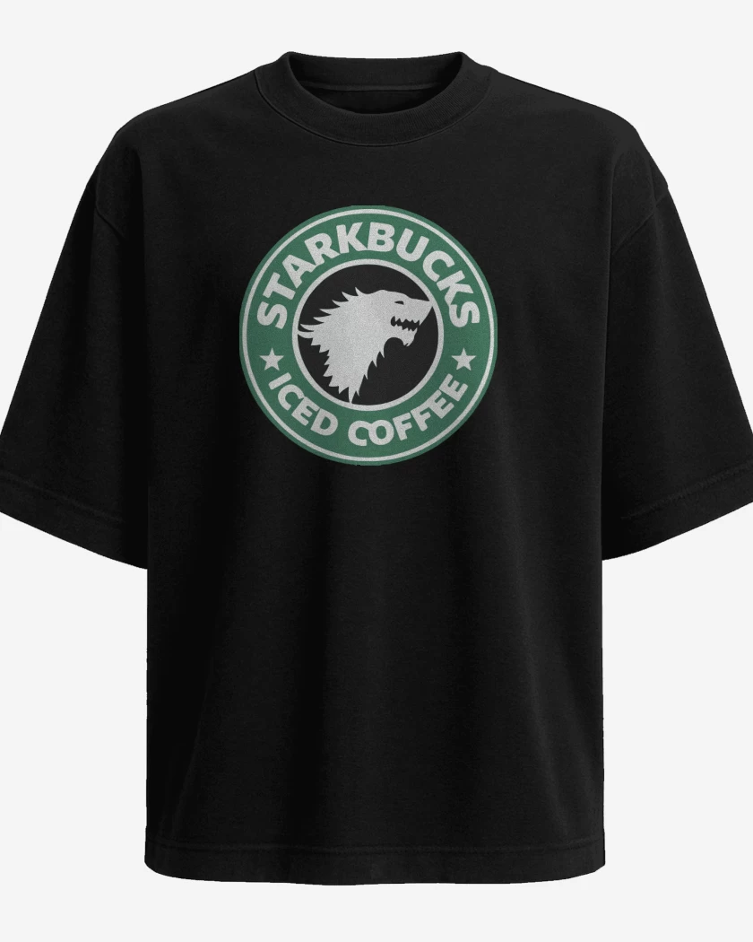 Polera Oversize Negro de starkbucks ice coffee