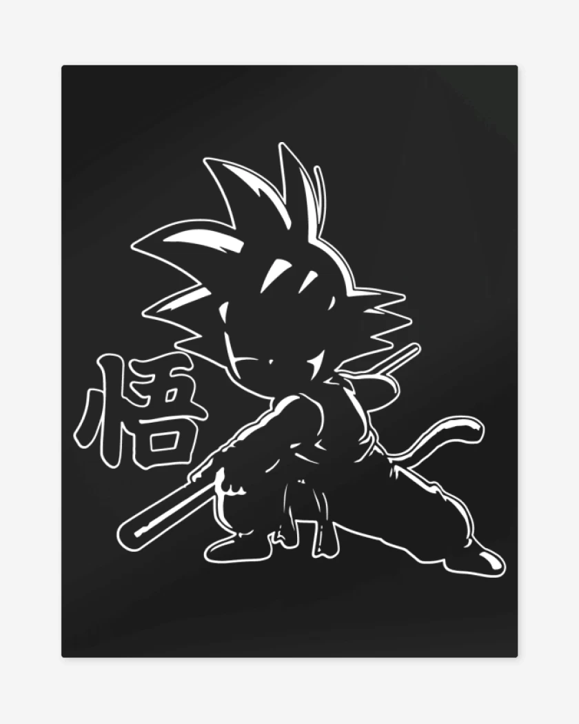 Print metalico Negro de El Goku Shiggoh