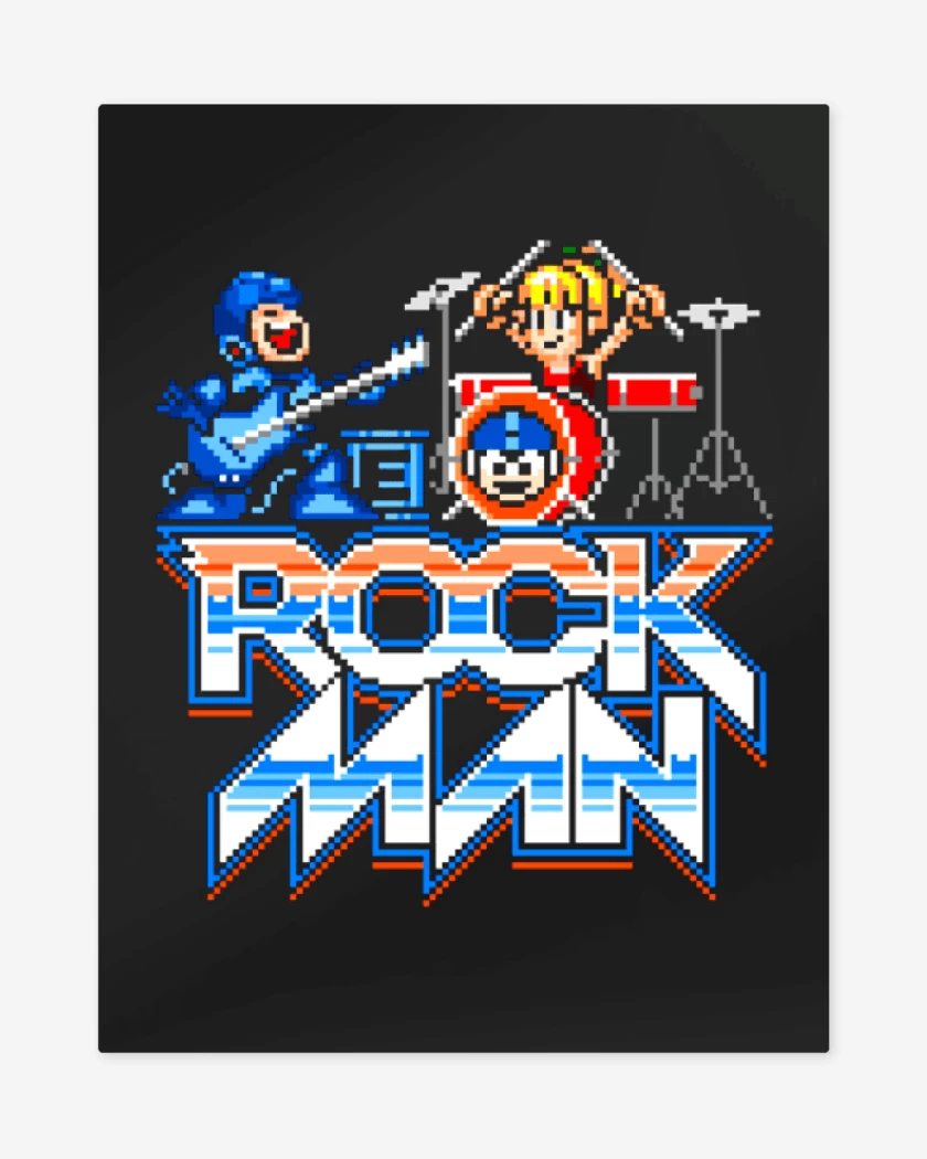 Print metalico Negro de rock man!