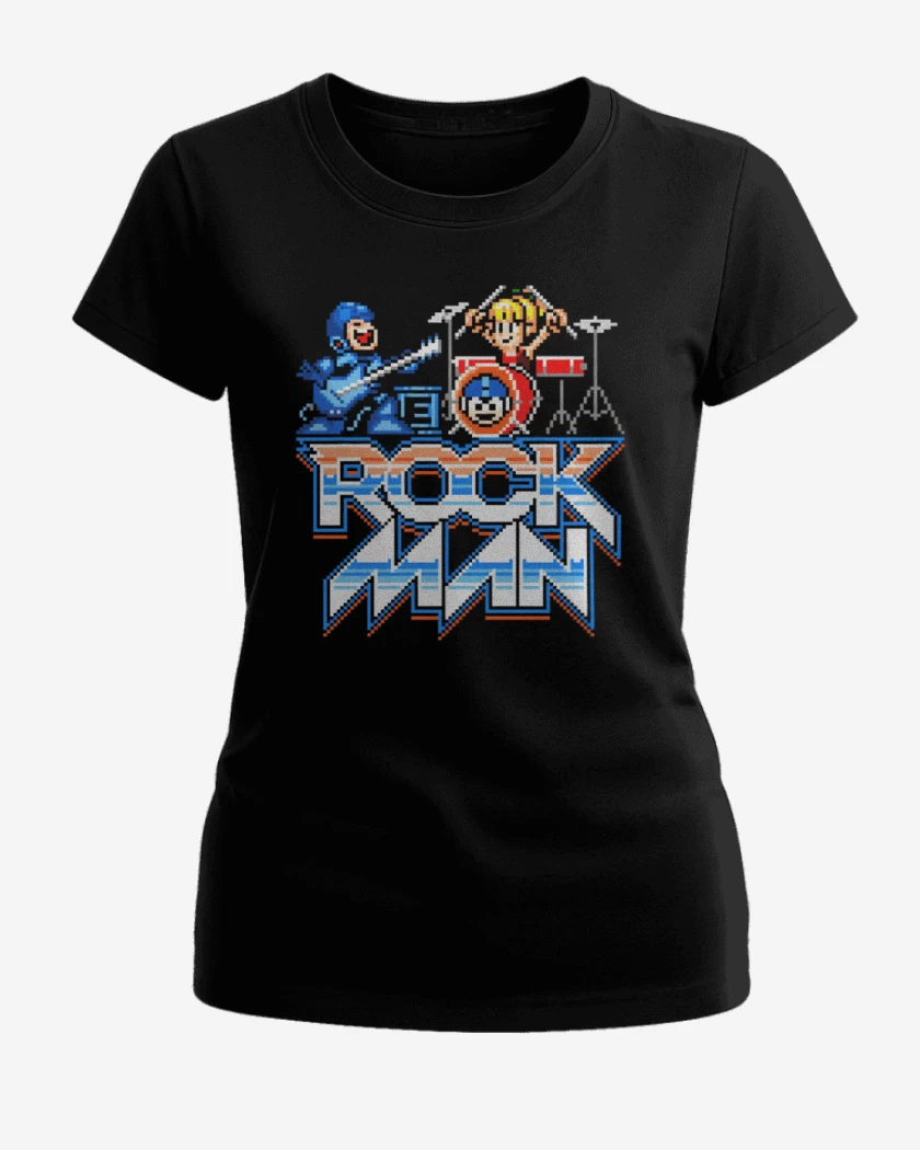 Polera de Mujer Negro de rock man!