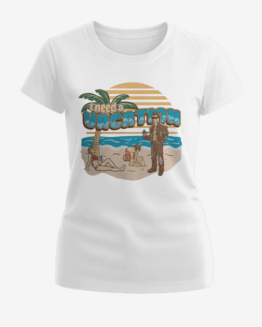 Polera de Mujer Necesito Vacaciones 