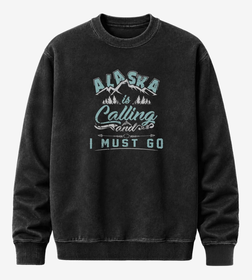 Poleron Polo Acid Wash Negro de Alaska 