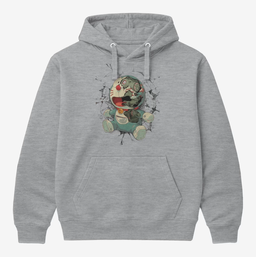 Polerón Canguro Gris Melange de Cosmic Cat