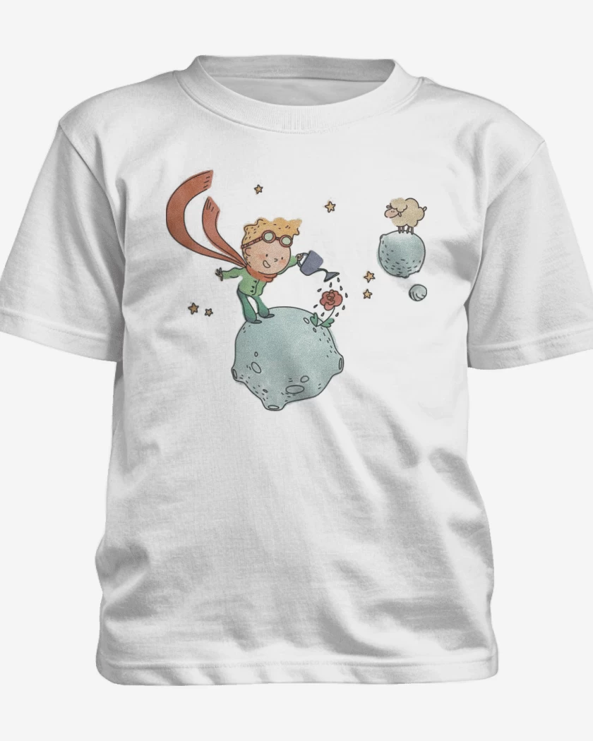 Polera de niño Blanco de El principito agricultor