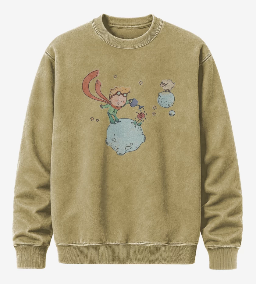 Poleron Polo Acid Wash Beige de El principito agricultor