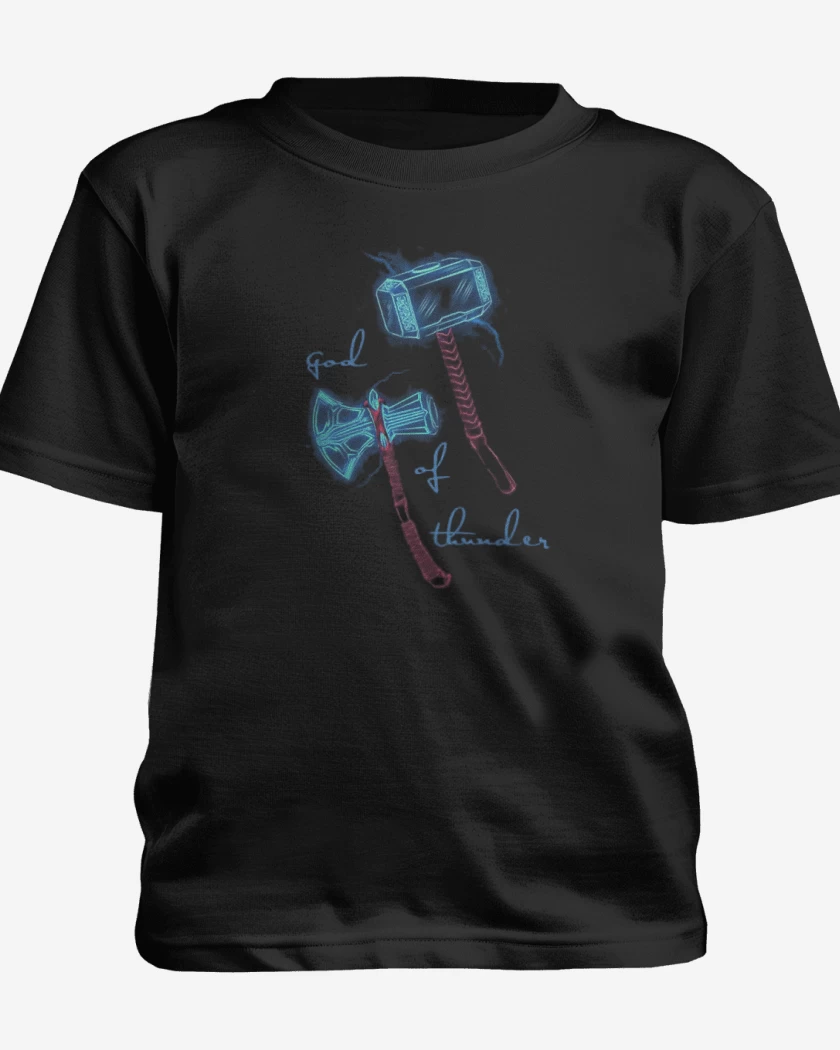 Polera de niño Negro de God of Thunder 
