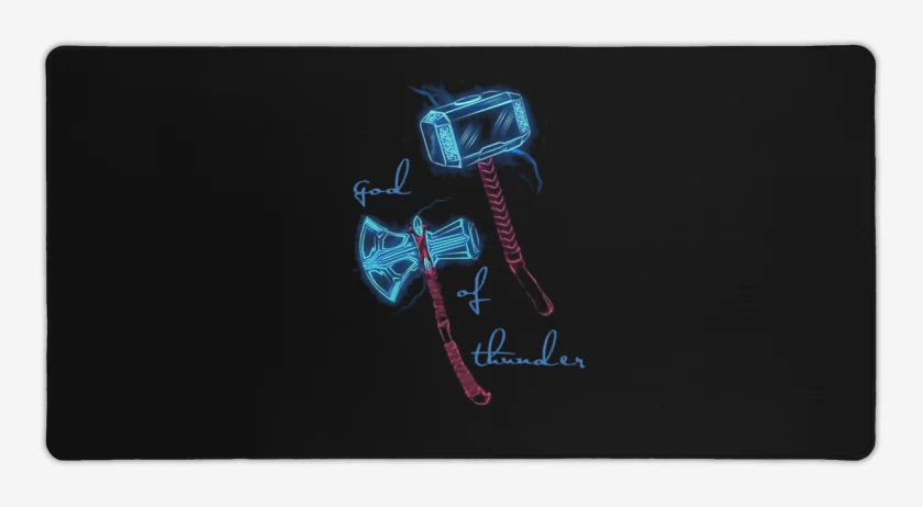 Mouse pad Gamer Negro de God of Thunder 