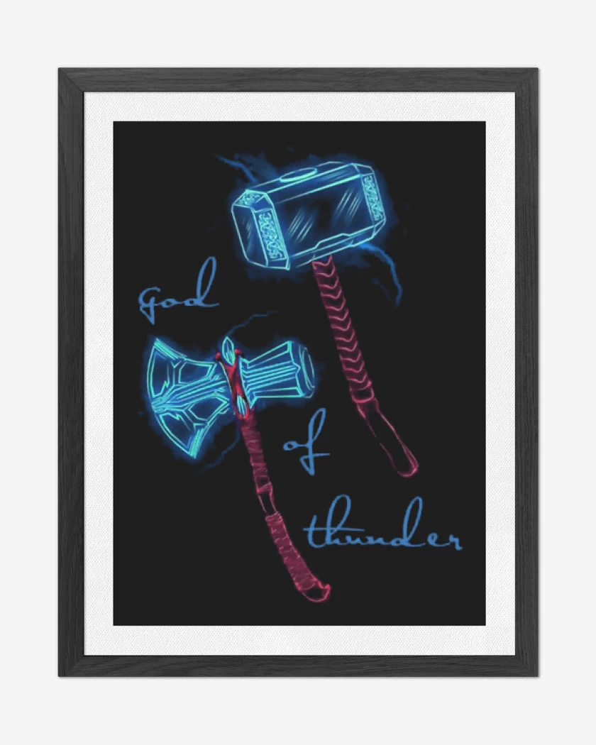 Cuadro decorativo Negro de God of Thunder 