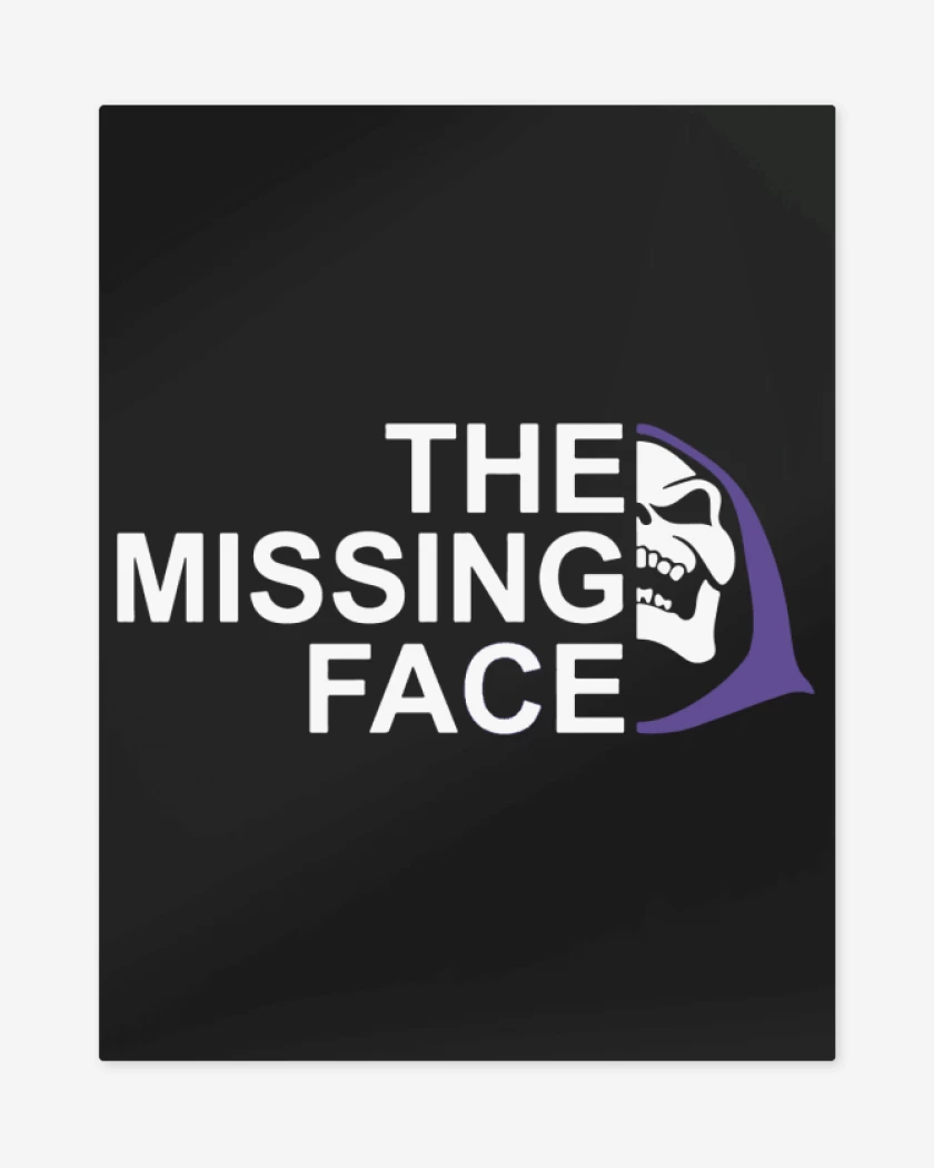 Print metalico Negro de The Missing Face