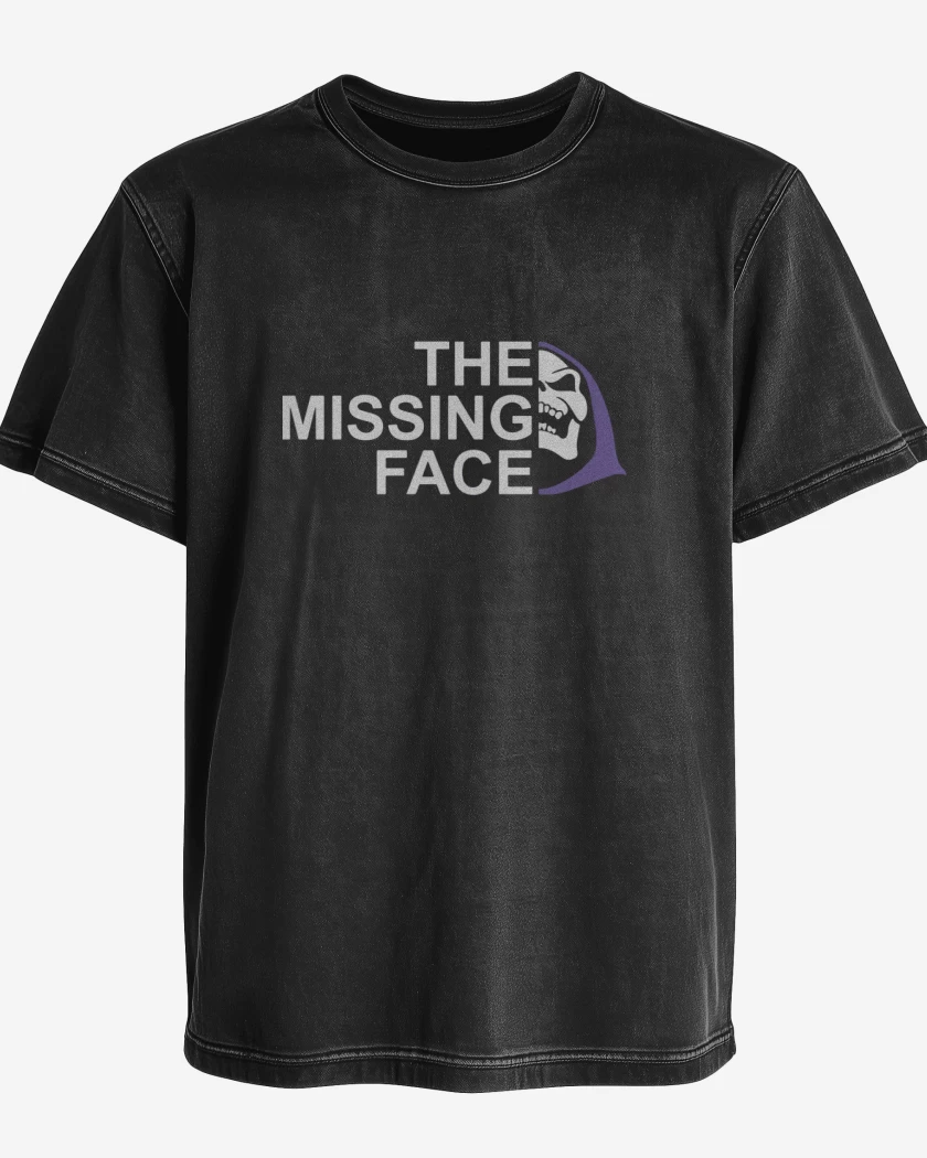 Polera desgastada Negro de The Missing Face