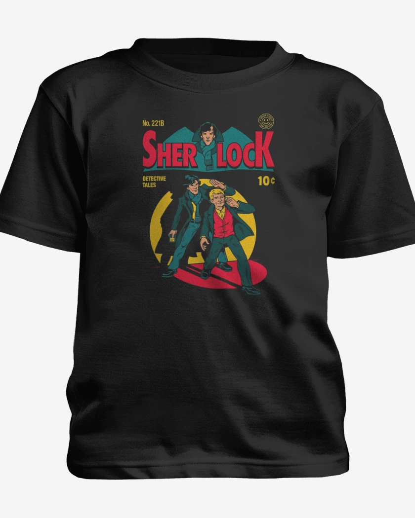 Polera de niño Negro de Sherlock