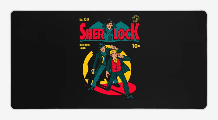 Mouse pad Gamer Negro de Sherlock