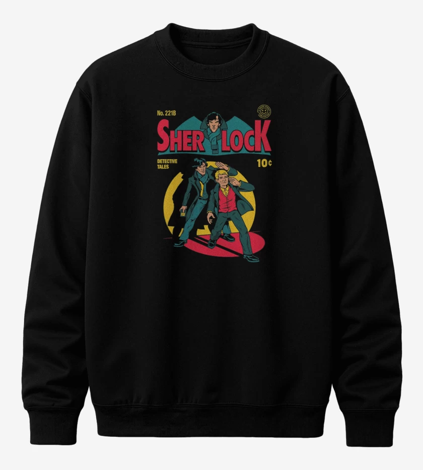 Poleron polo Negro de Sherlock