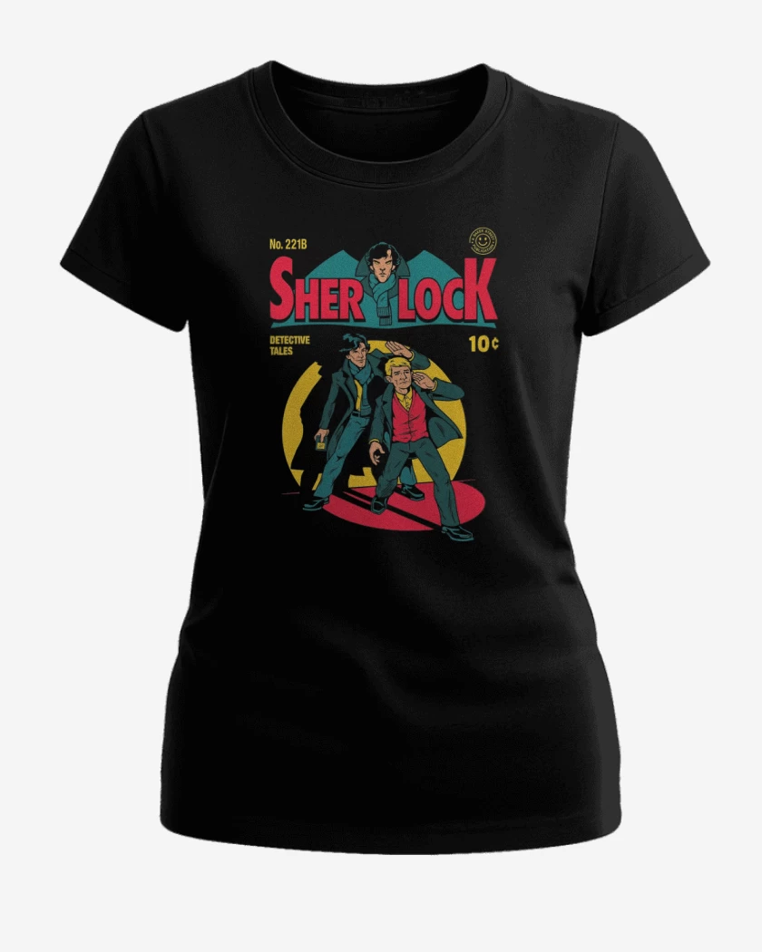 Polera de Mujer Negro de Sherlock