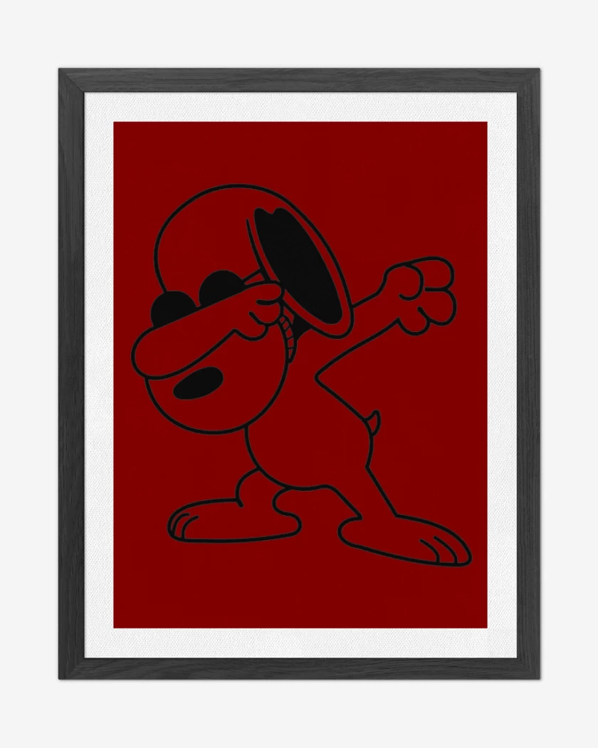 Cuadro decorativo Rojo de Snoopy Style 