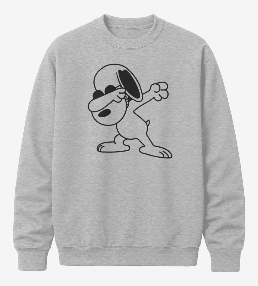 Poleron polo Gris Melange de Snoopy Style 