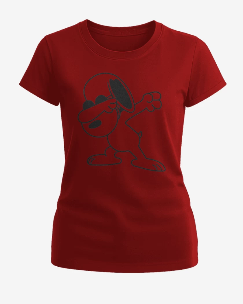 Polera de Mujer Rojo de Snoopy Style 