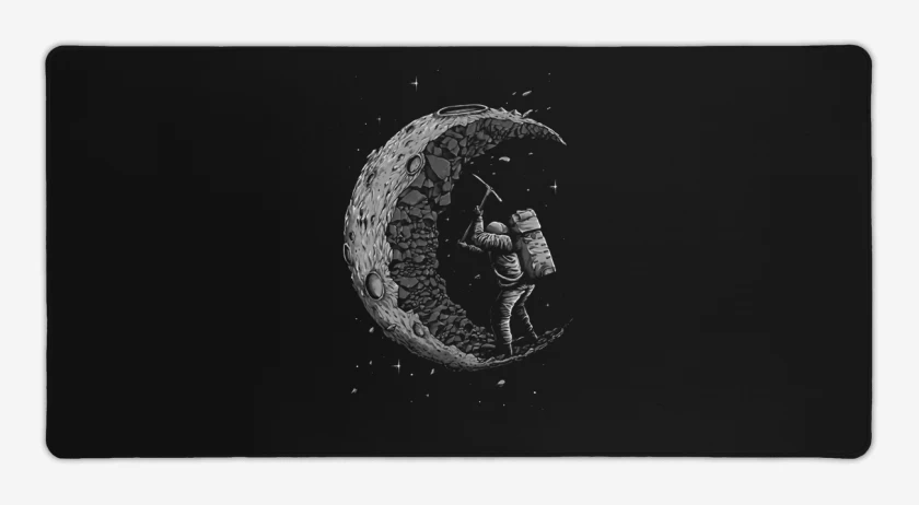 Mouse pad Gamer Negro de Astro Minero 