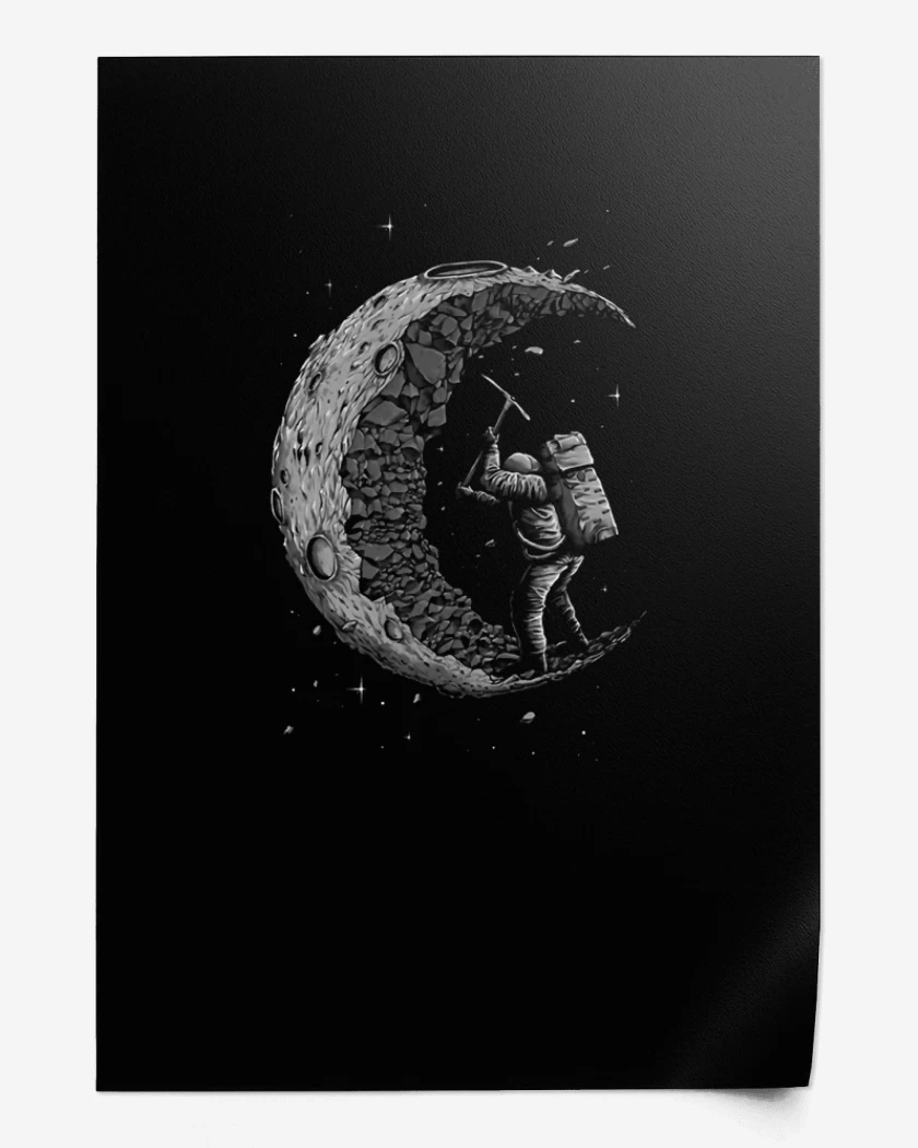 Print Negro de Astro Minero 