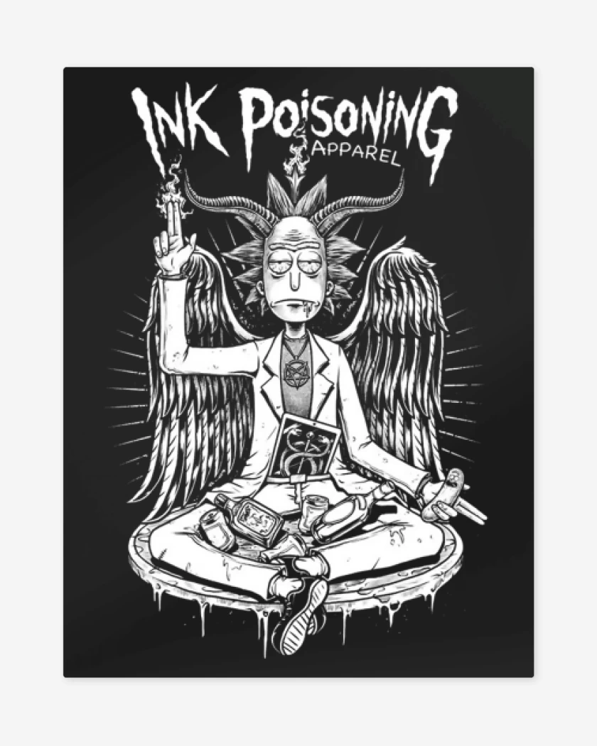 Print metalico Negro de Ink Poisoning