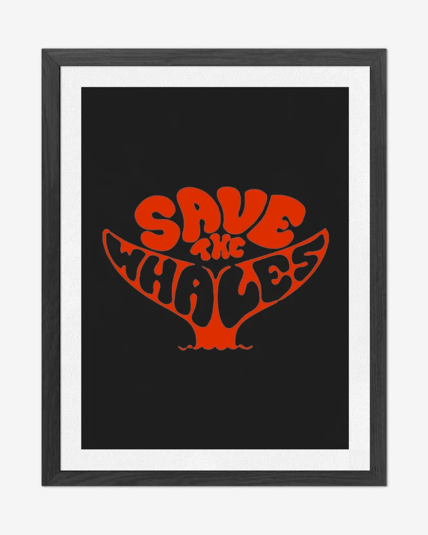 Cuadro decorativo Negro de Save the whales 