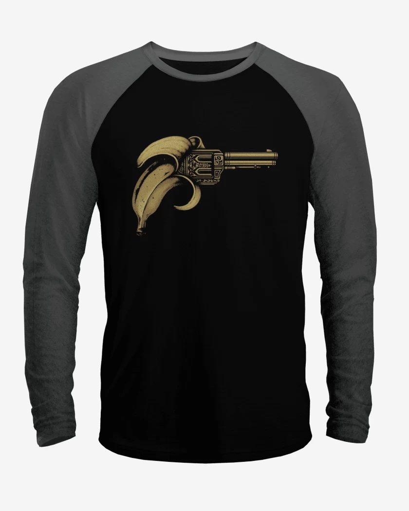 Polera Raglan Negro / Negro Heather de Bang Banana 