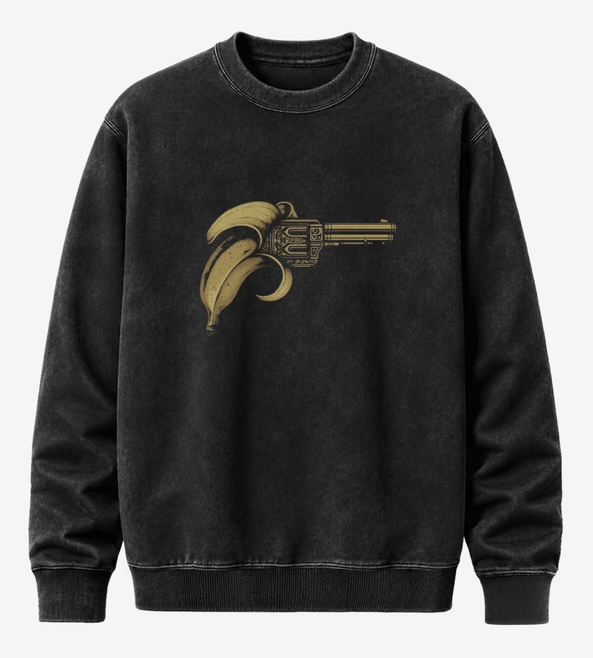 Poleron Polo Acid Wash Negro de Bang Banana 