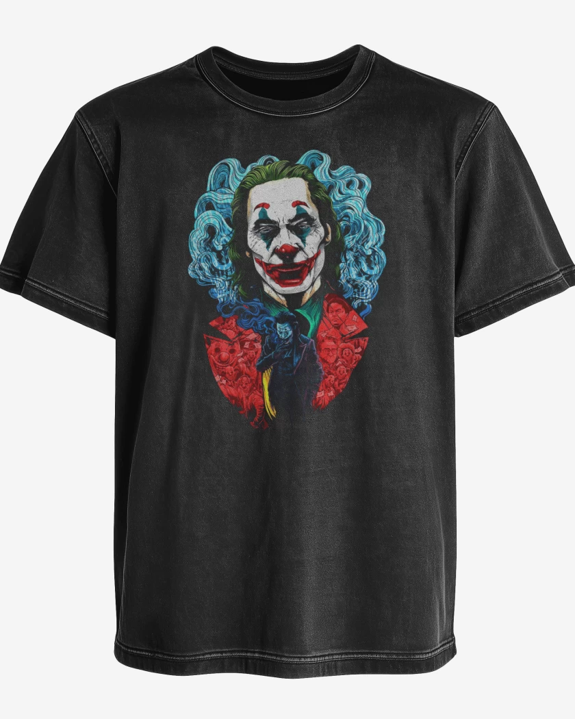 Polera desgastada Negro de Phoenix Joker