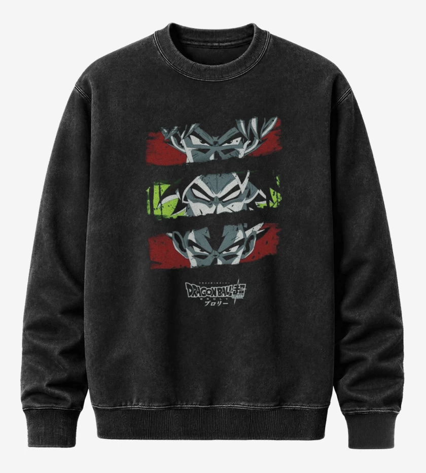 Poleron Polo Acid Wash Negro de Dbs Broly