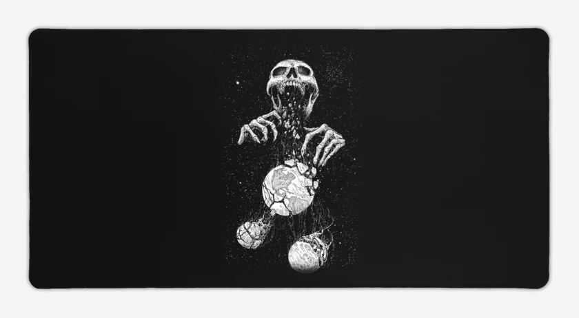Mouse pad Gamer Negro de Space skull