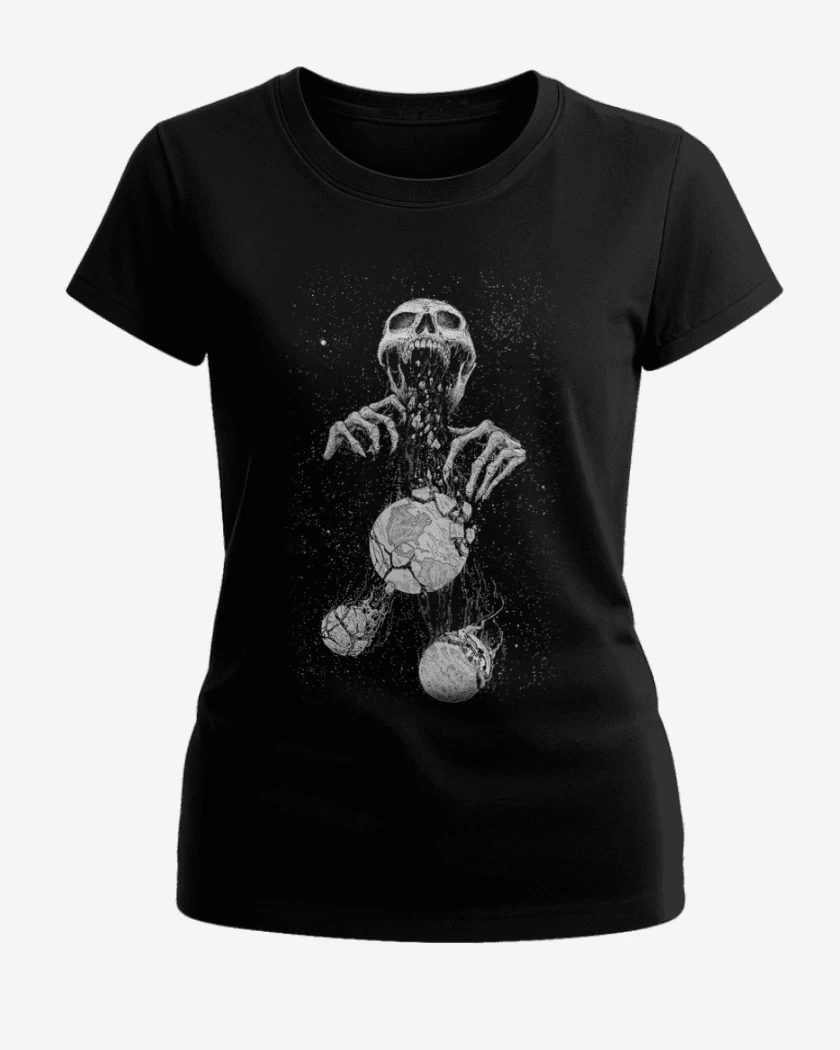 Polera de Mujer Negro de Space skull