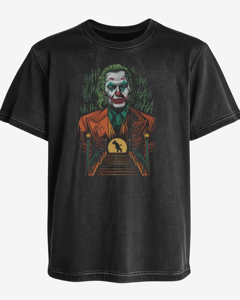 Polera desgastada Negro de joaquin joke