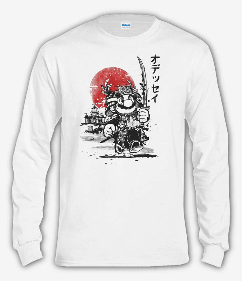 Polera manga larga Super bigote japones