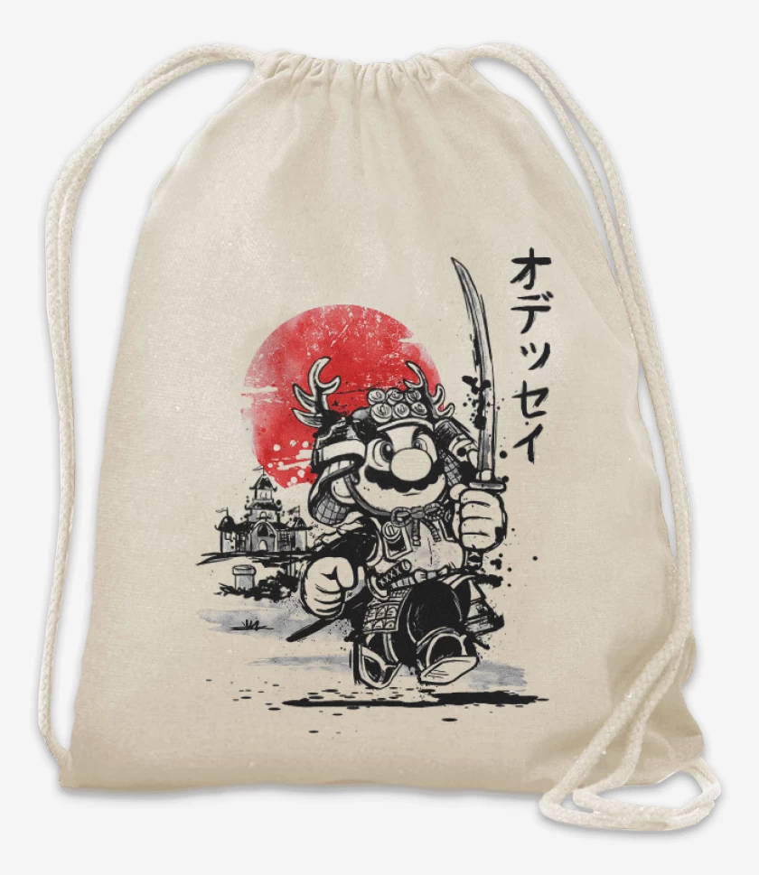 Mochila Blanco de Super bigote japones