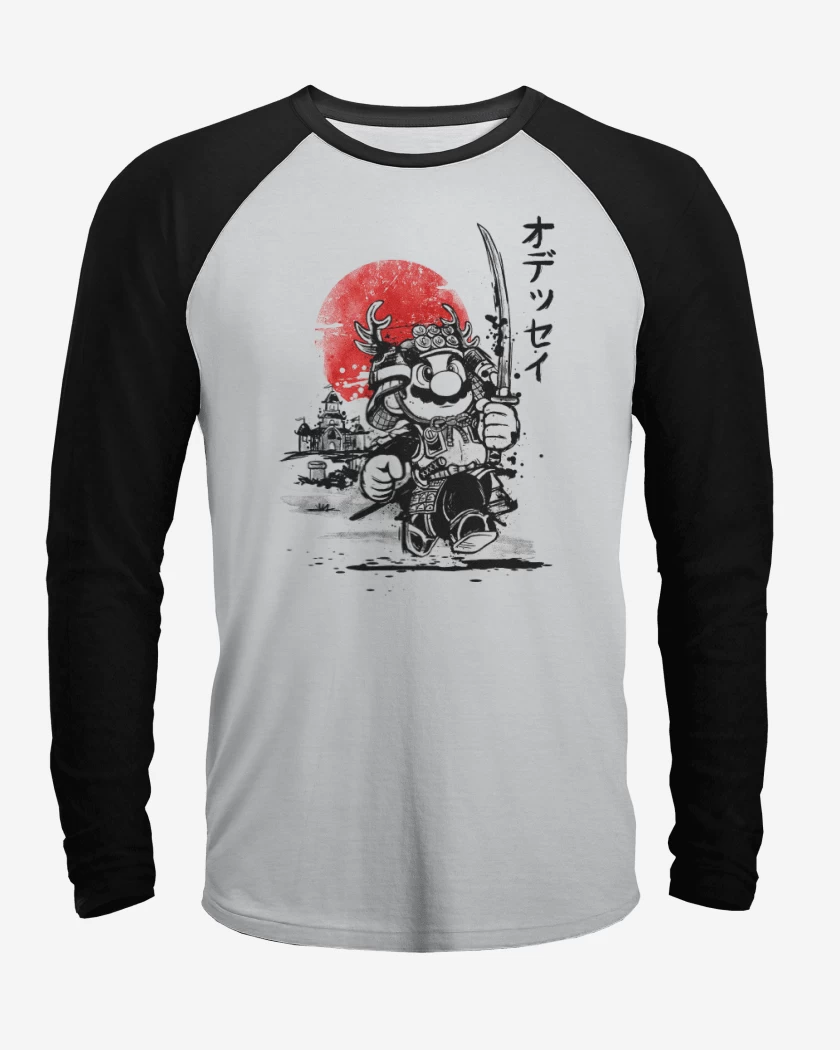 Polera Raglan Super bigote japones