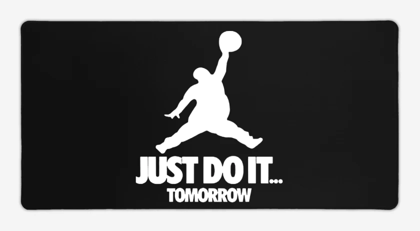 Mouse pad Gamer Negro de JUST DO IT TOMORROW