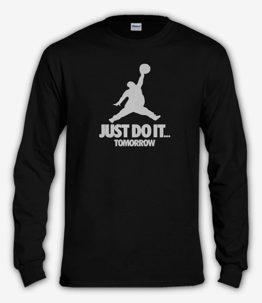 Polera manga larga Negro de JUST DO IT TOMORROW