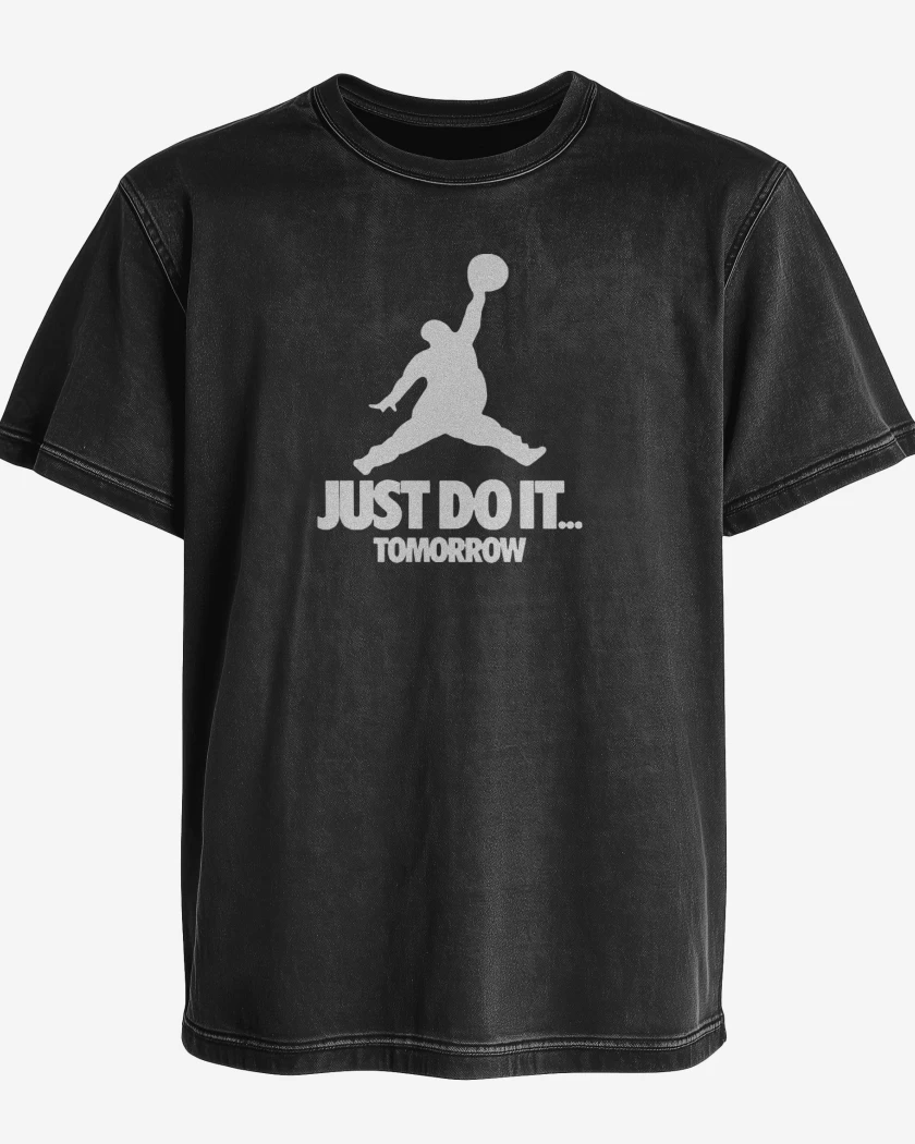 Polera desgastada JUST DO IT TOMORROW