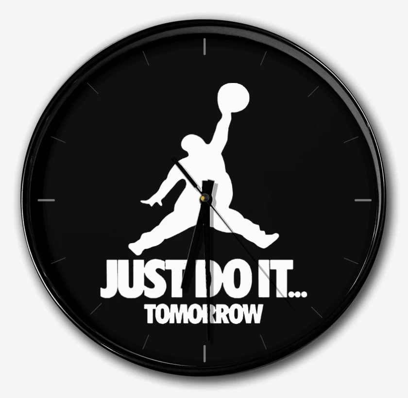 Reloj Negro de JUST DO IT TOMORROW