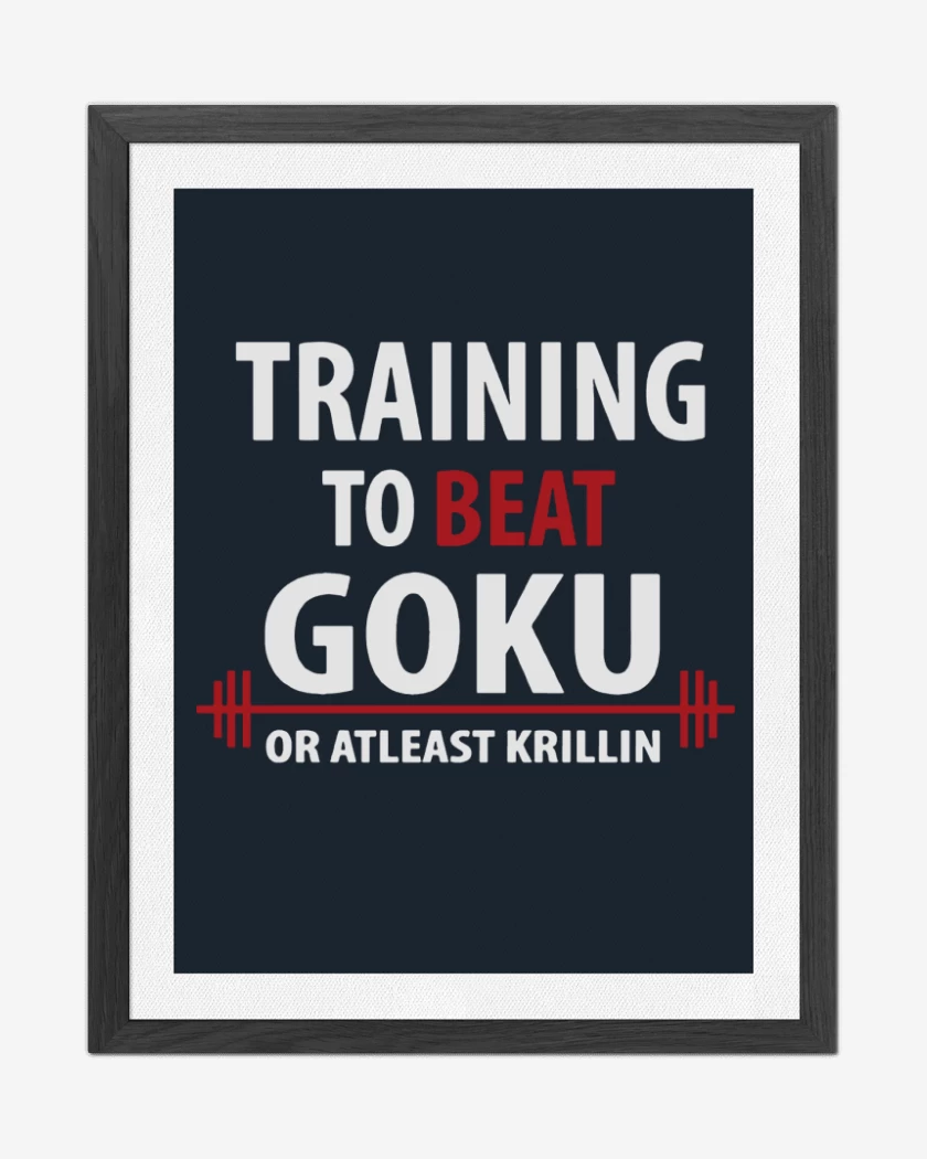 Cuadro decorativo Training to beat Goku
