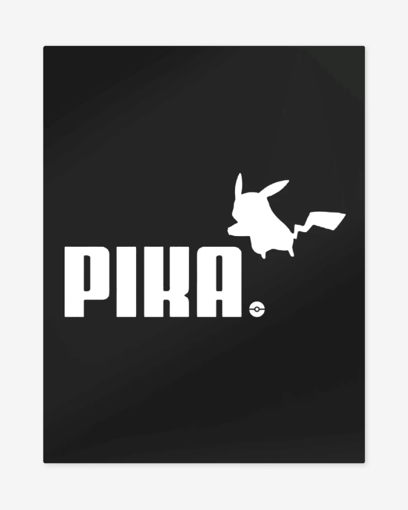 Print metalico Negro de Pika