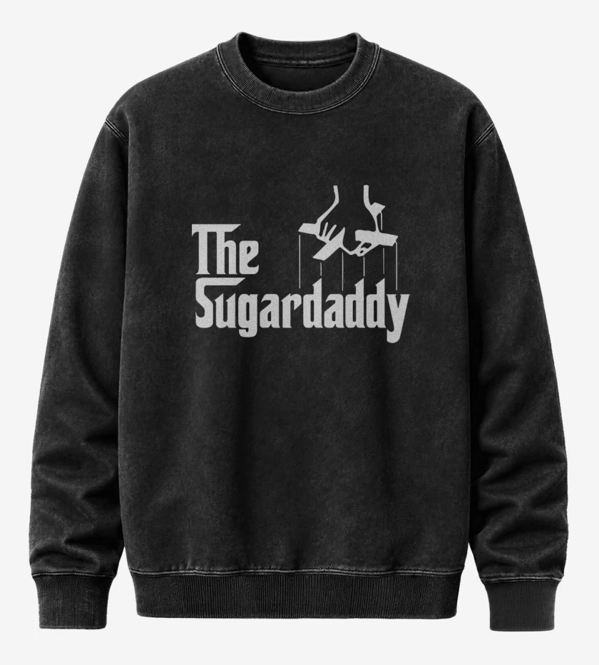Poleron Polo Acid Wash Negro de The sugar daddy