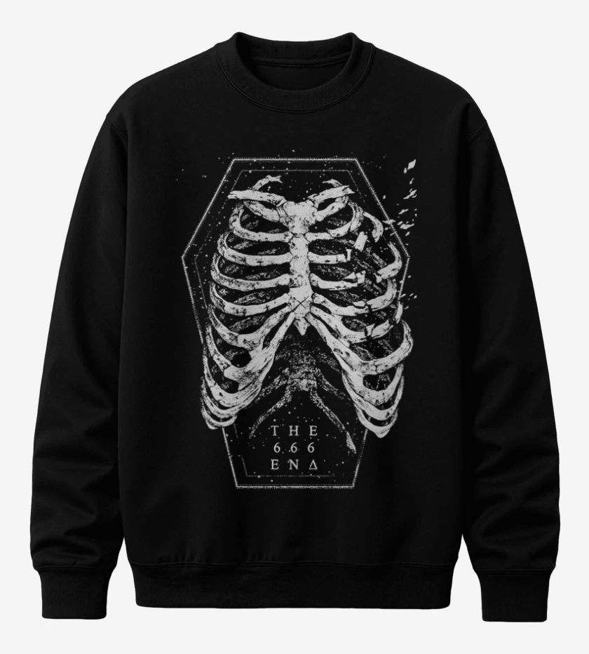 Poleron polo Negro de Huesos