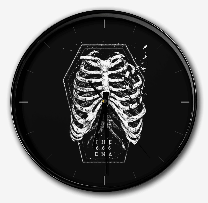 Reloj Negro de Huesos